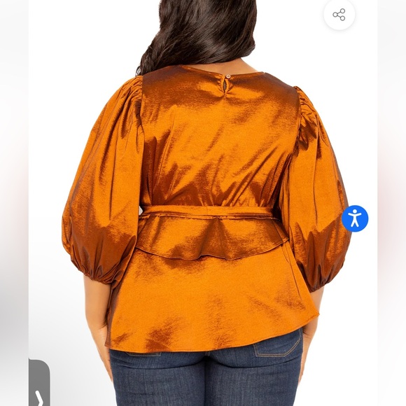 Voluminous Top with Waist Tie - Picture 3 of 9